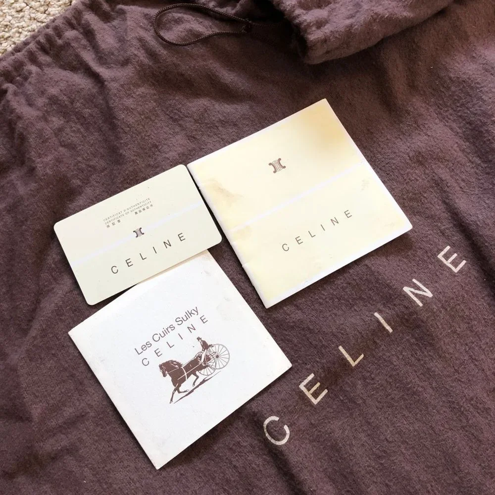 Celine Dark Brown Leather Crossbody Satchel - Picture 8 of 13